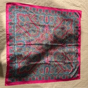 Silk scarf- small white paint drop on it- 100% polyester. Must sell!